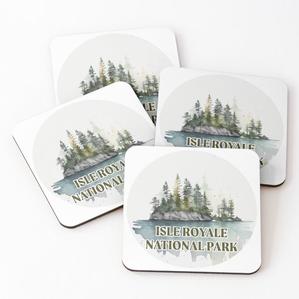 Item preview, Isle Royale National Park Boho Watercolor Circle designed and sold by PikoApparel.