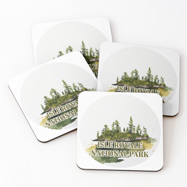 Item preview, Isle Royale National Park Boho Watercolor Circle designed and sold by PikoApparel.