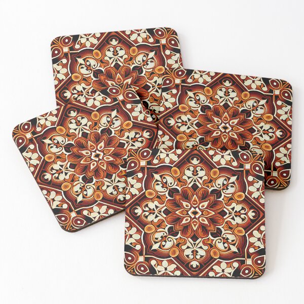 Item preview, Brown Brilliant New Mediterranean Pattern Digital Painting designed and sold by CodeAndColors.