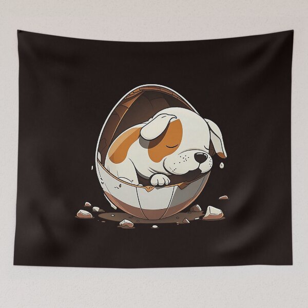 Item preview, a sleepy dog in The egg designed and sold by Cheeeeky.