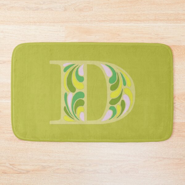 Item preview, Letter D Fancy Monogram Hippie Initial Lime designed and sold by everything4eva.