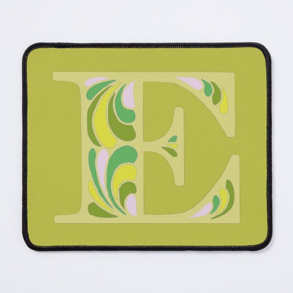 Item preview, Letter E Fancy Monogram Hippie Initial Lime designed and sold by everything4eva.
