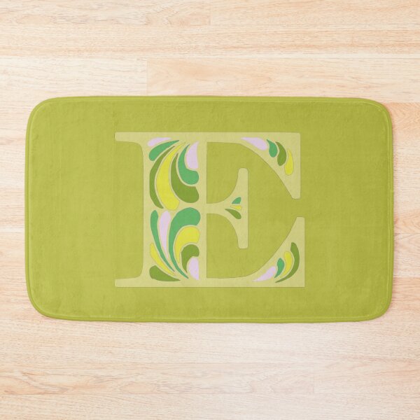 Item preview, Letter E Fancy Monogram Hippie Initial Lime designed and sold by everything4eva.