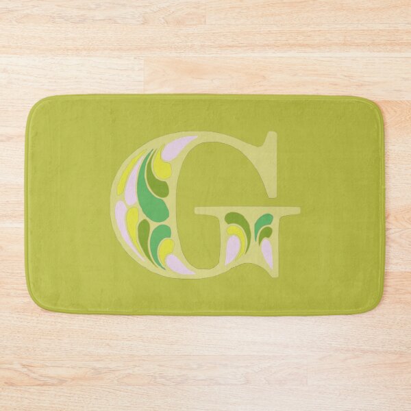 Item preview, Letter G Fancy Monogram Hippie Initial Lime designed and sold by everything4eva.
