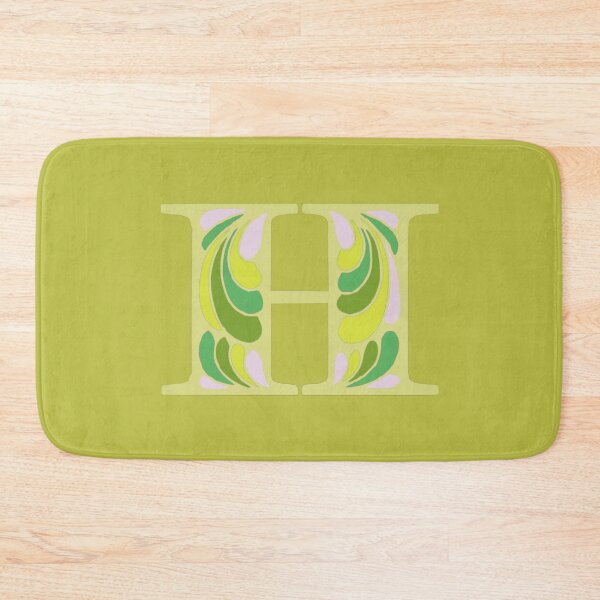 Item preview, Letter H Fancy Monogram Hippie Initial Lime designed and sold by everything4eva.