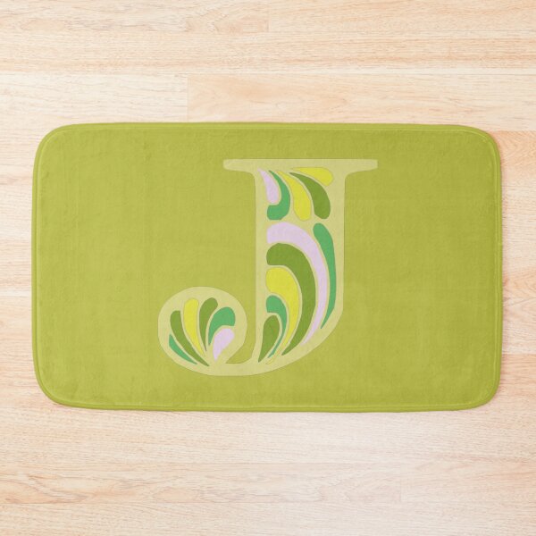 Item preview, Letter J Fancy Monogram Hippie Initial Lime designed and sold by everything4eva.