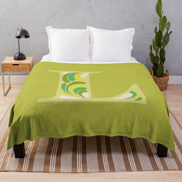 Item preview, Letter L Fancy Monogram Hippie Initial Lime designed and sold by everything4eva.