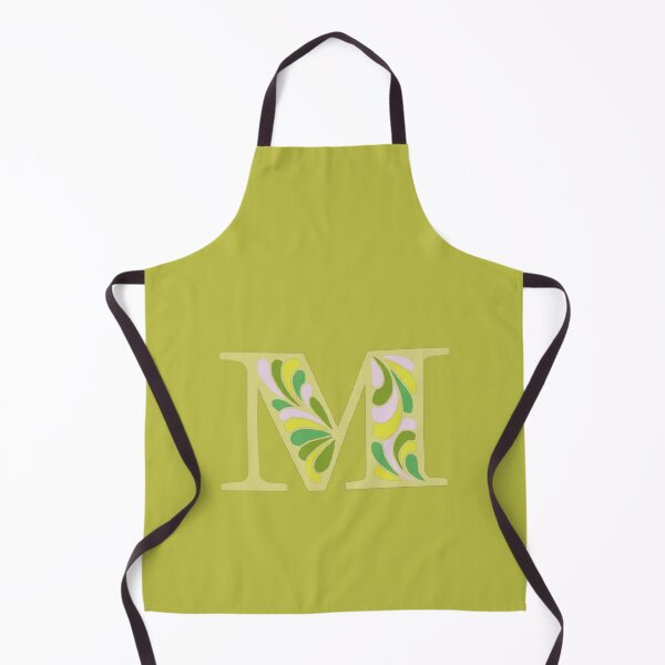 Item preview, Letter M Fancy Monogram Hippie Initial Lime designed and sold by everything4eva.