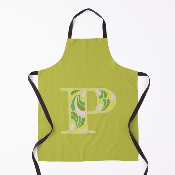 Item preview, Letter P Fancy Monogram Hippie Initial Lime designed and sold by everything4eva.
