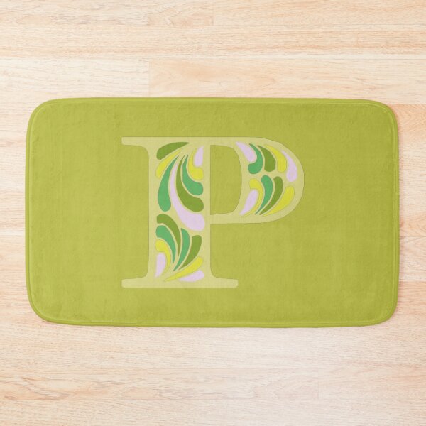 Item preview, Letter P Fancy Monogram Hippie Initial Lime designed and sold by everything4eva.