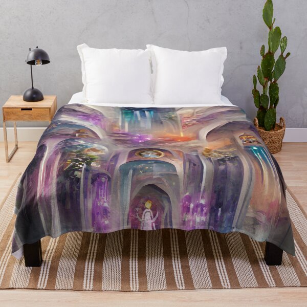 Item preview, twilight, temple, frescoes, angels, purple flame designed and sold by Maria Mihailova.
