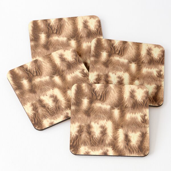 Item preview, Furry Brown English Countryside Chic Pattern Digital Painting designed and sold by CodeAndColors.