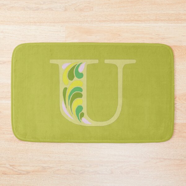 Item preview, Letter U Fancy Monogram Hippie Initial Lime designed and sold by everything4eva.