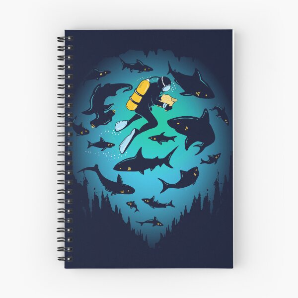 Item preview, Screwed | Funny Shark and Diver Illustration designed and sold by BootsBoots.