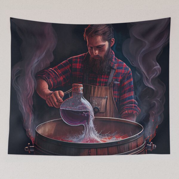 Item preview, Brewing in Flannel Digital Painting designed and sold by CodeAndColors.