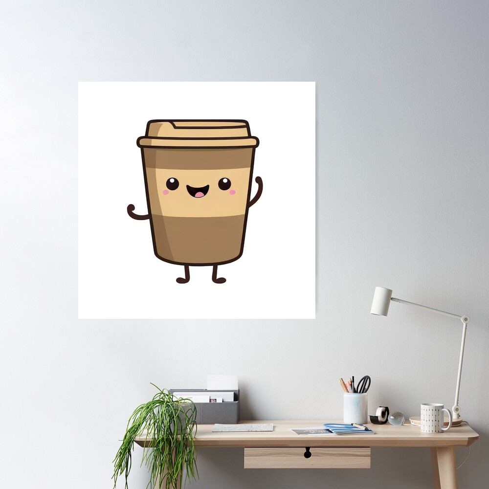 Cute Coffee Cup Kawaii Chibi Graphic · Creative Fabrica