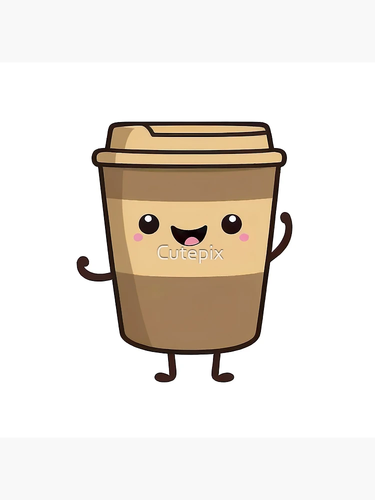 Cute Coffee Cup Kawaii Chibi Graphic · Creative Fabrica