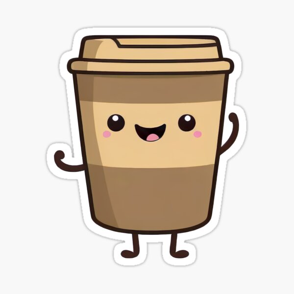 Cute Coffee Cup Kawaii Chibi Graphic · Creative Fabrica