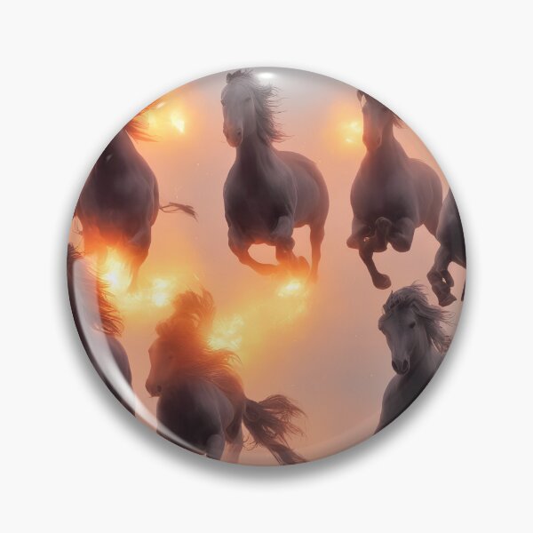 Item preview, galloping horses in field of fire designed and sold by David-Howells.