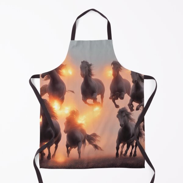 Item preview, galloping horses in field of fire designed and sold by David-Howells.