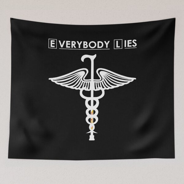 Item preview, EVERYBODY LIES WHITE TEXT designed and sold by 007leon.