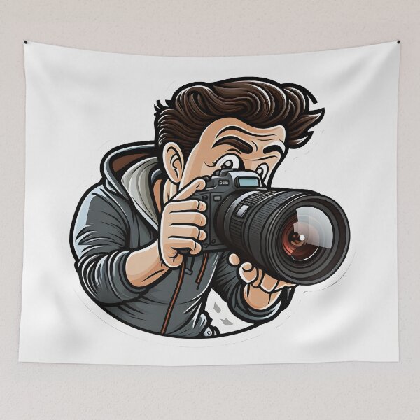 Item preview, Photographer Cartoon designed and sold by AgitProPrints.
