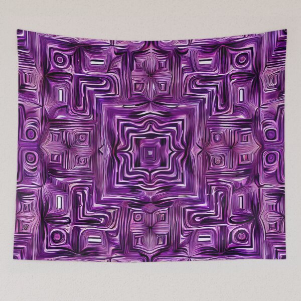 Item preview, Complex Purple Bold Square Scandifornian Pattern Digital Painting designed and sold by CodeAndColors.