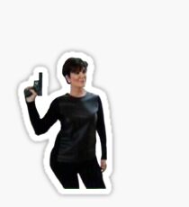 Kris Jenner with a gun Sticker