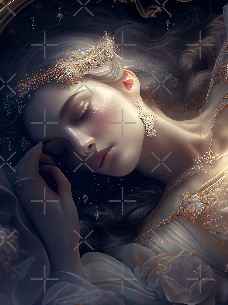 Thumbnail 3 von 3, Tuch, Exquisite Slumbers Glistening Dalliance Digital Painting designt und verkauft von CodeAndColors.