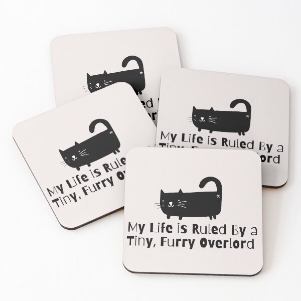 Item preview, Cartoon style My Life Is Ruled By a Tiny Furry Overlord Cat with Love designed and sold by Cheeeeky.