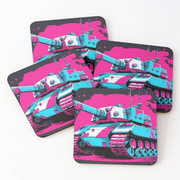 Item preview, vector illustration of cartoon style tank in punky colour. designed and sold by Abdullah6251.