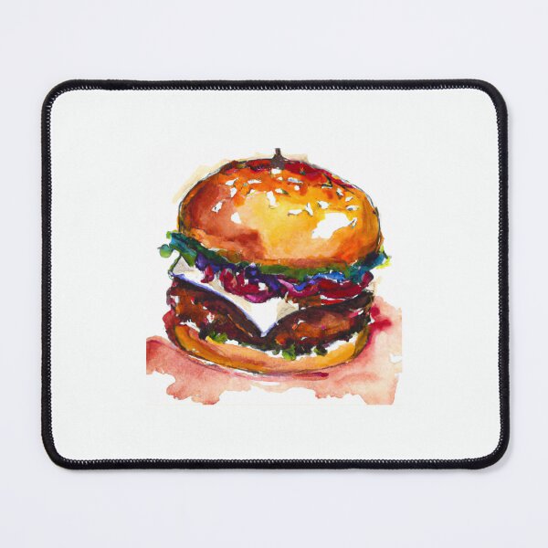 Item preview, The tasty burger - watercolor designed and sold by The Iconic Minimalist.