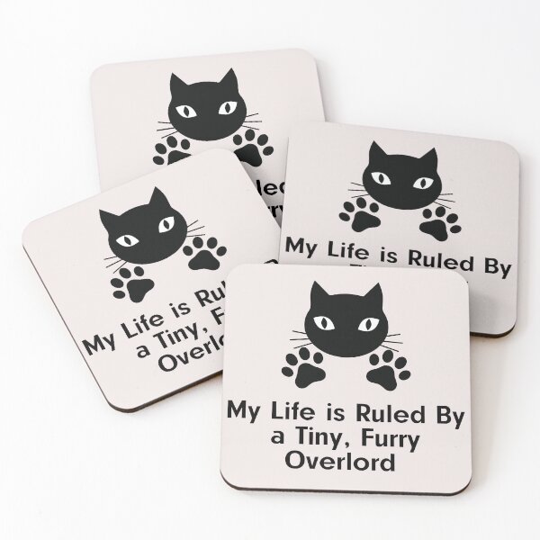 Item preview, cute My Life Is Ruled By a Tiny Furry Overlord Cat with Love designed and sold by Cheeeeky.