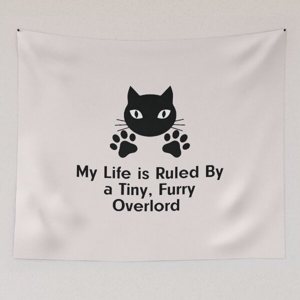 Item preview, cute My Life Is Ruled By a Tiny Furry Overlord Cat with Love designed and sold by Cheeeeky.