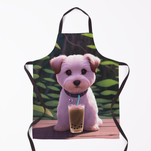 Item preview, Puppy with boba bubble tea designed and sold by akwl-design.