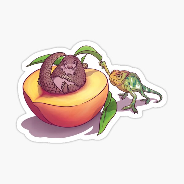 Peach-a-boo! Sticker