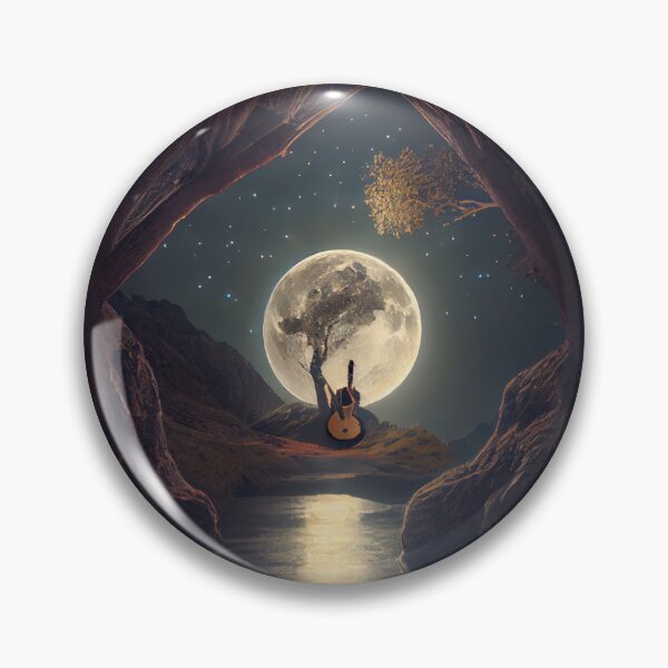 Artikelvorschau, Moonlit Serenade Digital Painting entworfen und verkauft von CodeAndColors.
