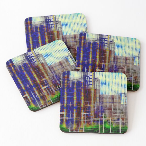 Item preview, Impressionist Industrial Pattern Digital Painting designed and sold by CodeAndColors.