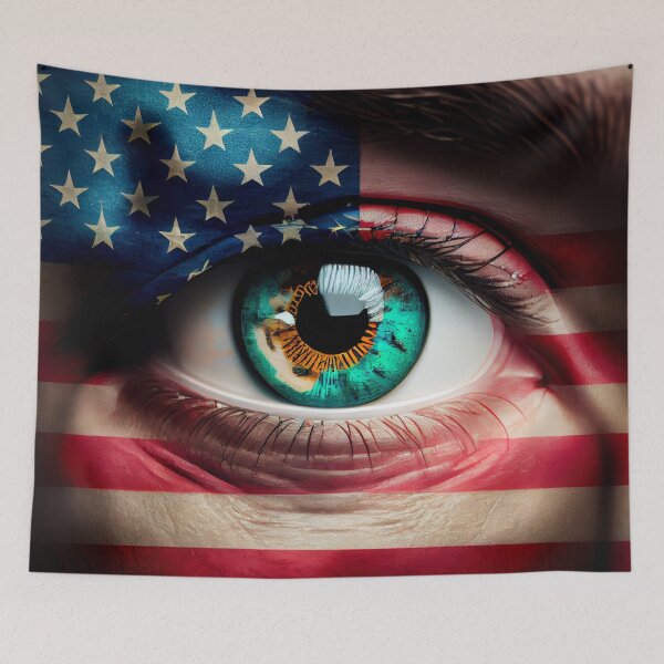 Aperçu de l'œuvre Fresh-Eyed Patriotism Digital Painting créée et vendue par CodeAndColors.