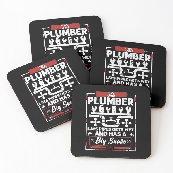 Item preview, This Plumber lays Pipes gets wet and has a big Snake Funny Plumber  designed and sold by Trendy Valley .