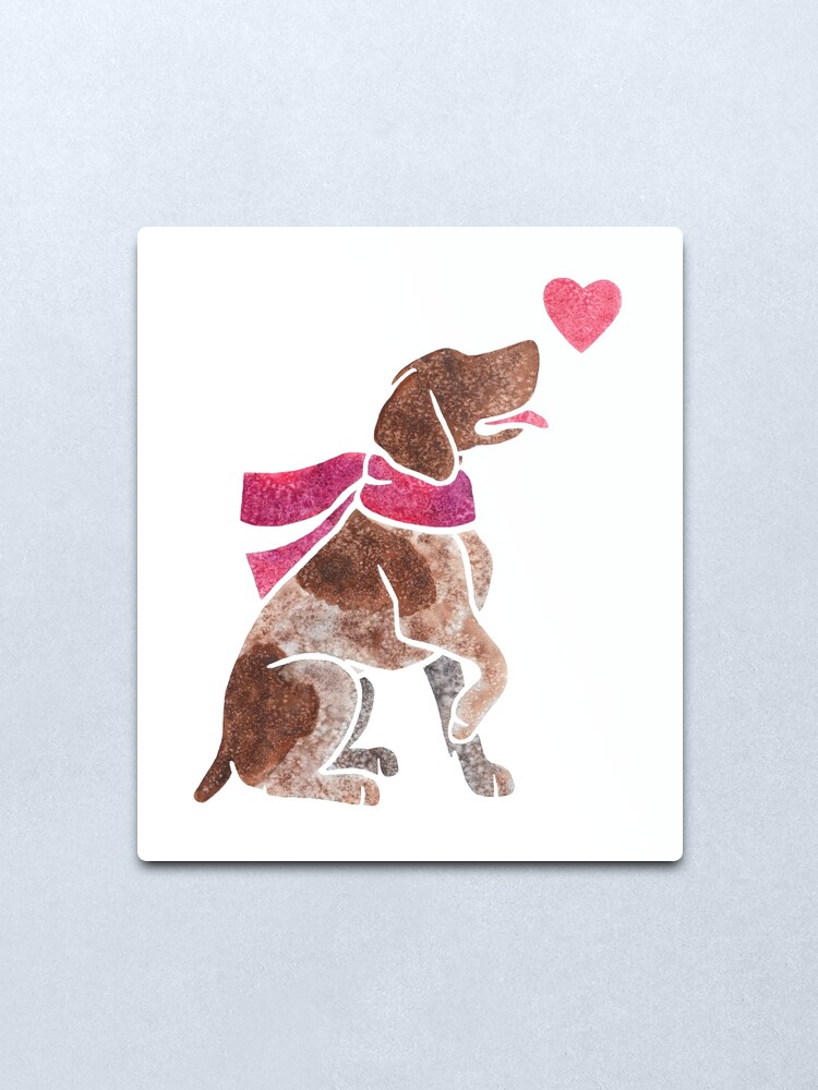 Watercolour German Pointer Metal Print By Animalartbyjess Redbubble