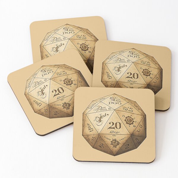 Item preview, d20 Tabletop RPG Parchment Dice designed and sold by ErthaxsWorkshop.