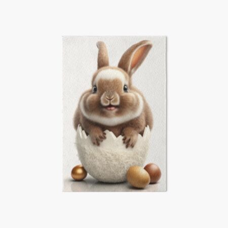 Impression rigide for Sale avec l'œuvre « Empreinte de patte de lapin  heureux » de l'artiste ChibiCharacters