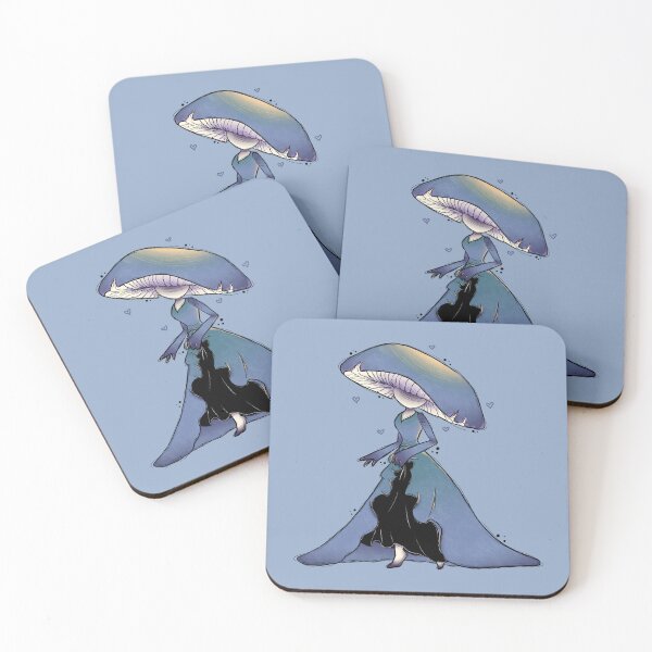 Item preview, Elegant Blue Webcap Mushroom designed and sold by TinyKatCreative.