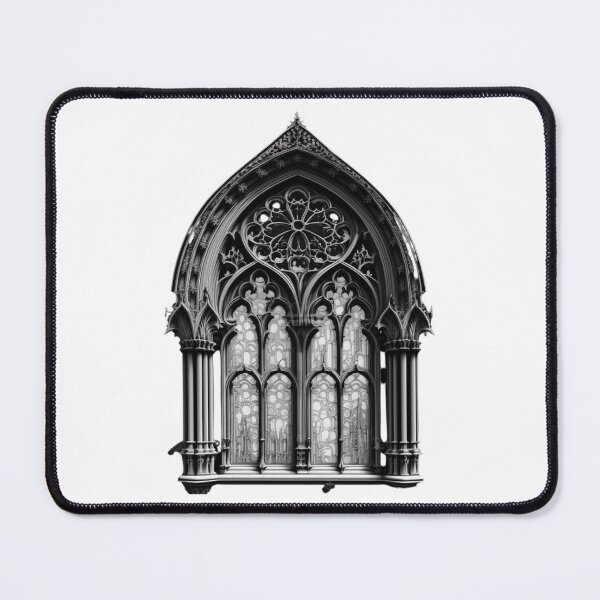 Item preview, Gothic style glass window designed and sold by DirtyDogArts.