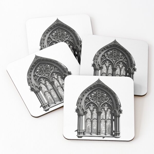 Item preview, Gothic style glass window designed and sold by DirtyDogArts.