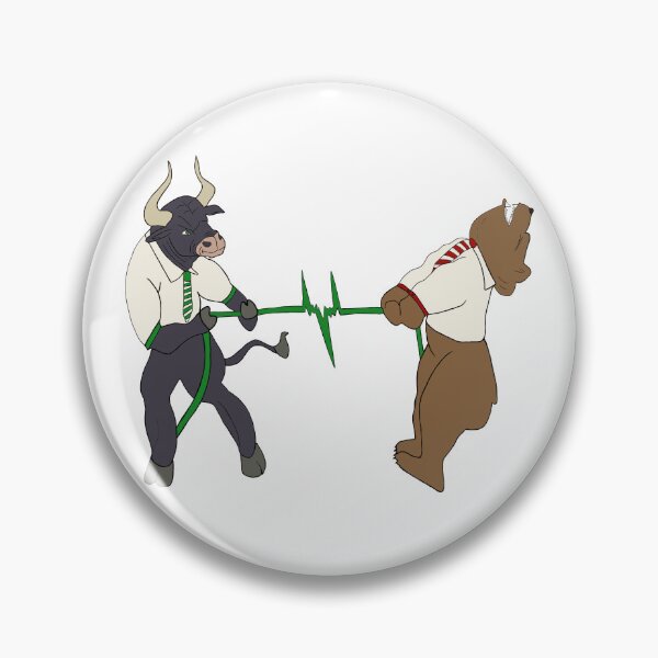 Item preview, Tug Of War - Bulls Vs Bears - Funny Trading Joke designed and sold by tradeculture143.