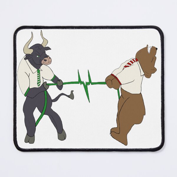 Item preview, Tug Of War - Bulls Vs Bears - Funny Trading Joke designed and sold by tradeculture143.