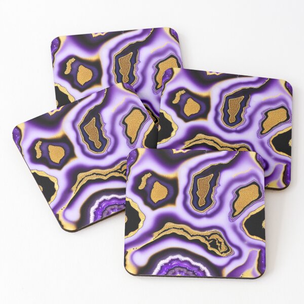 Item preview, Marble Design - Purple White Black and Gold designed and sold by ArtistsQuest.