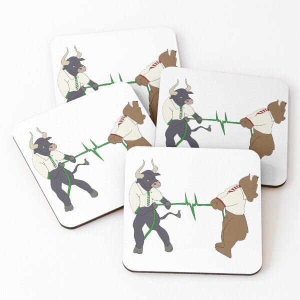 Item preview, Tug Of War - Bulls Vs Bears - Funny Trading Joke designed and sold by tradeculture143.